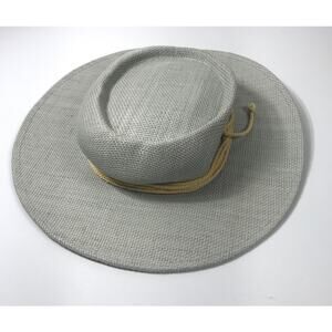 New Anthropologie Rowan Trimmed Boater Straw Hat Ivory Summer Sun Vacation